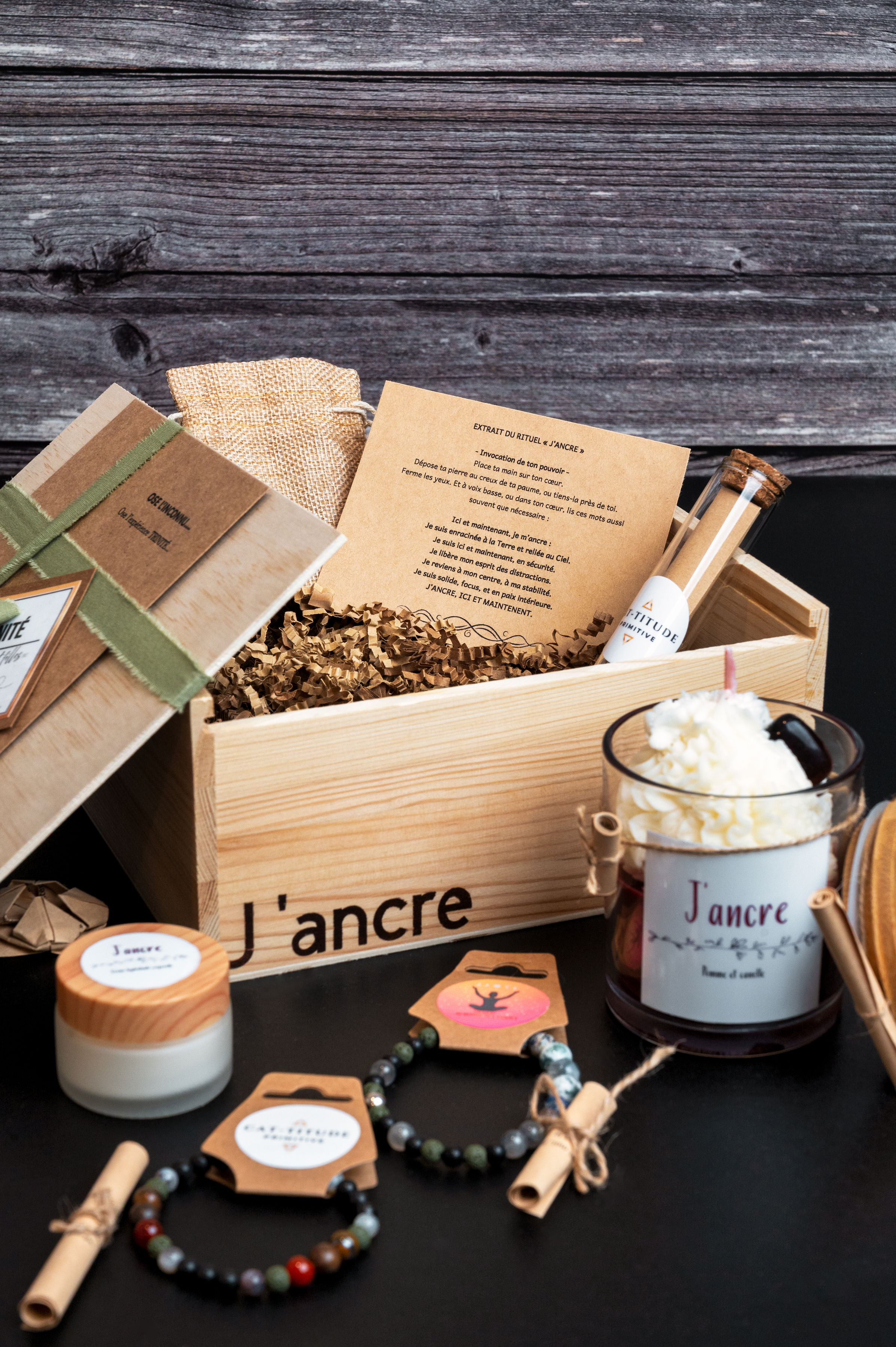 Coffret J’ancre — ouvert